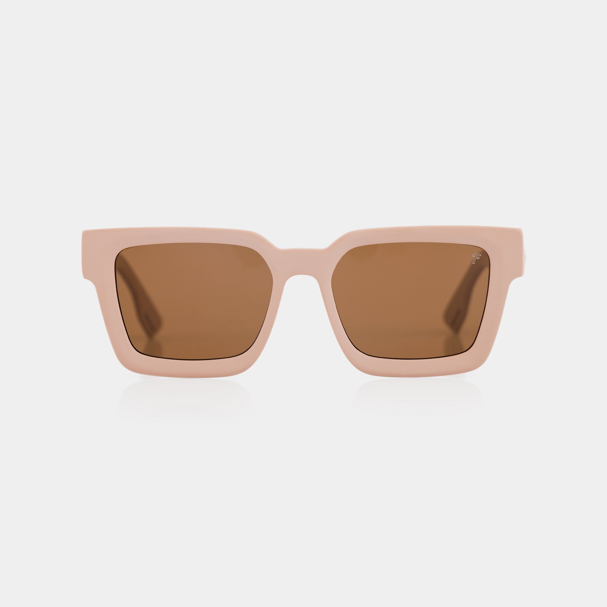 Fento New Bilbao Beige Glasses – structured acetate frame in a soft beige tone, modern and versatile.